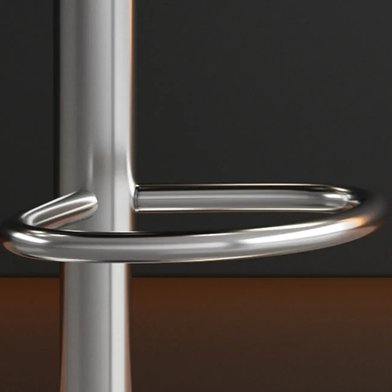 Tabourets de bar pivotants en cuir à dossier bas réglable avec repose-pieds