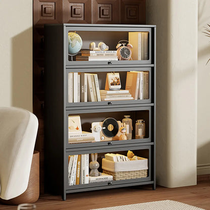 Vitrine moderne sur pied à 5 niveaux avec couvercle rabattable