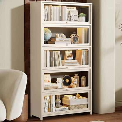 Vitrine moderne sur pied à 5 niveaux avec couvercle rabattable