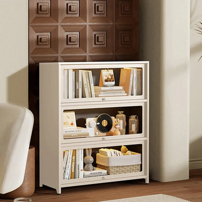 Vitrine moderne sur pied à 5 niveaux avec couvercle rabattable