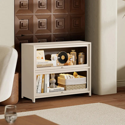 Vitrine moderne sur pied à 5 niveaux avec couvercle rabattable