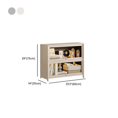 Vitrine moderne sur pied à 5 niveaux avec couvercle rabattable