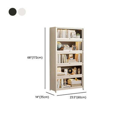 Vitrine moderne sur pied à 5 niveaux avec couvercle rabattable