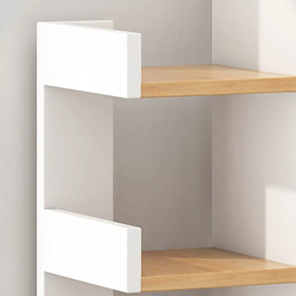 Bibliothèque moderne à 9 étagères en bois blanc avec dos ouvert