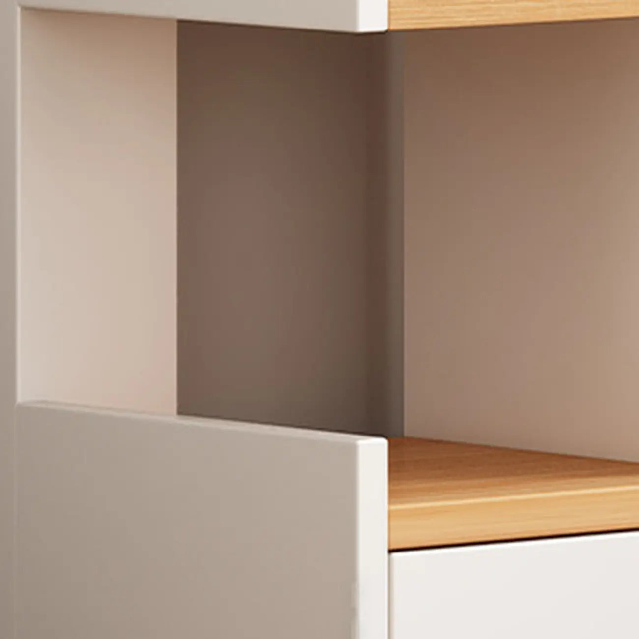 Bibliothèque moderne à 9 étagères en bois blanc avec dos ouvert