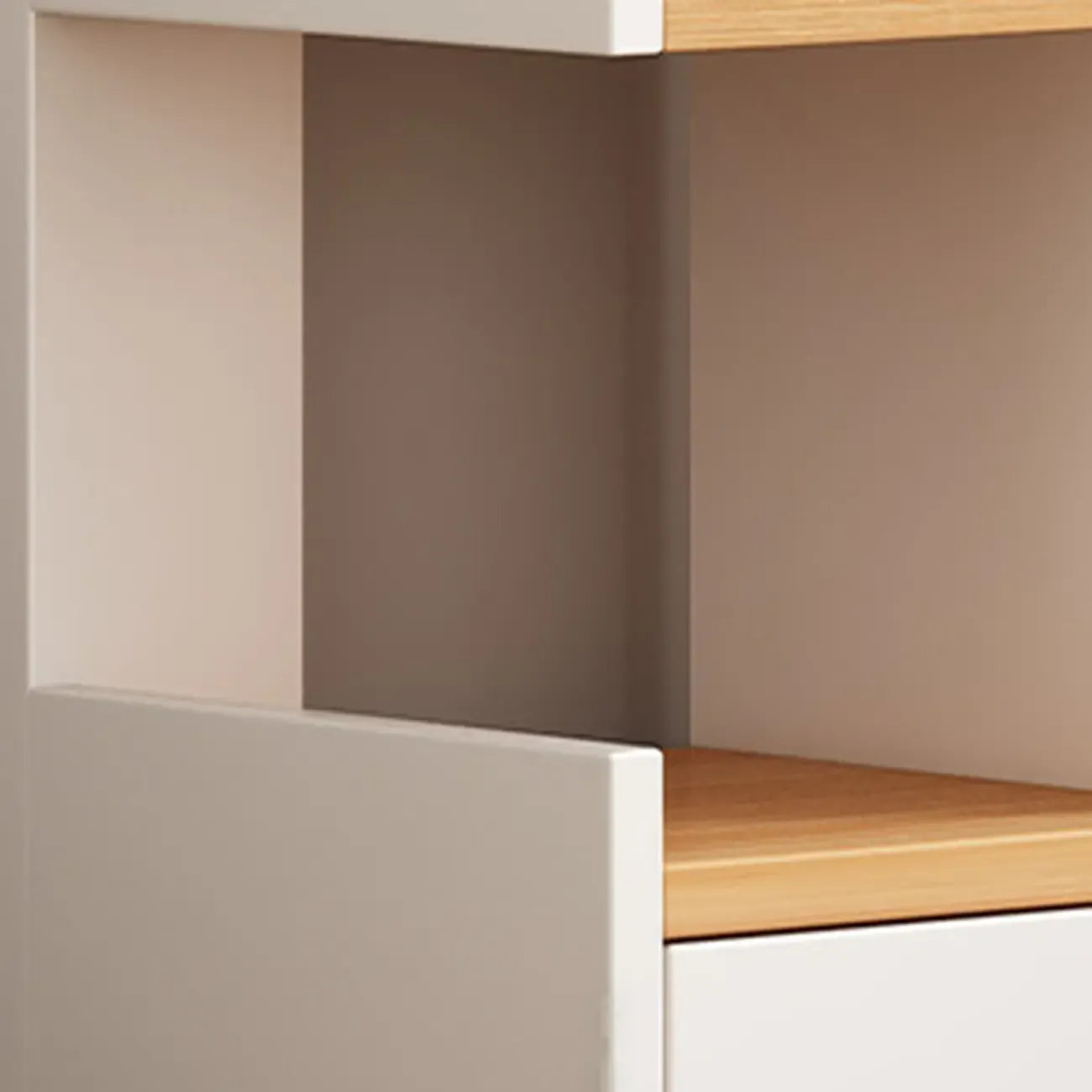 Bibliothèque moderne à 9 étagères en bois blanc avec dos ouvert