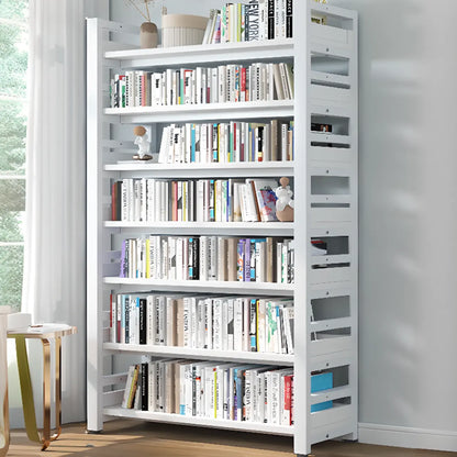 Bibliothèque autoportante simple à plusieurs niveaux en bois avec cadre en acier