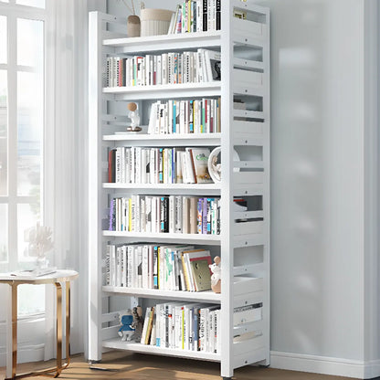Bibliothèque autoportante simple à plusieurs niveaux en bois avec cadre en acier
