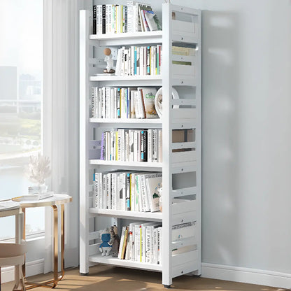 Bibliothèque autoportante simple à plusieurs niveaux en bois avec cadre en acier