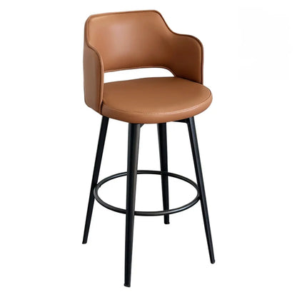 Tabourets de bar pivotants à assise baquet rembourrée, style moderne du milieu du siècle