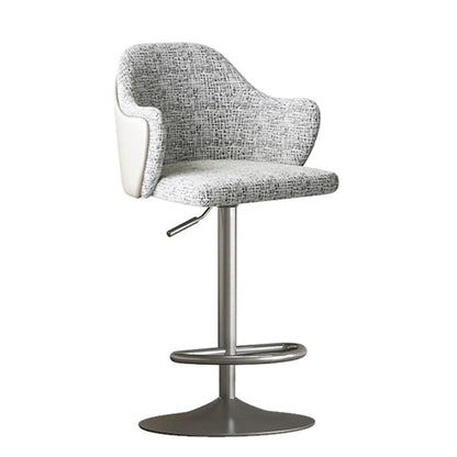 Tabouret de bar minimaliste en tissu rembourré avec accoudoirs