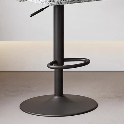 Tabouret de bar minimaliste en tissu rembourré avec accoudoirs