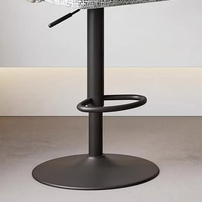 Tabouret de bar minimaliste en tissu rembourré avec accoudoirs