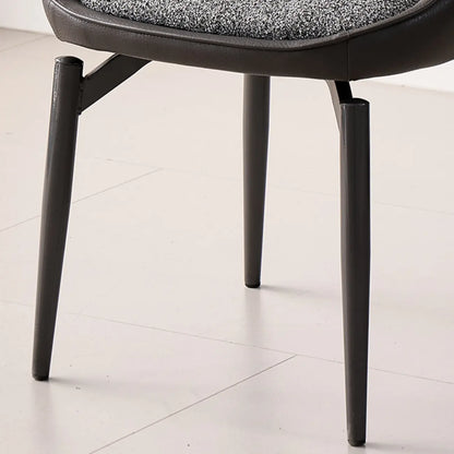 Chaise de salle à manger moderne rembourrée, dossier ouvert et sans accoudoirs