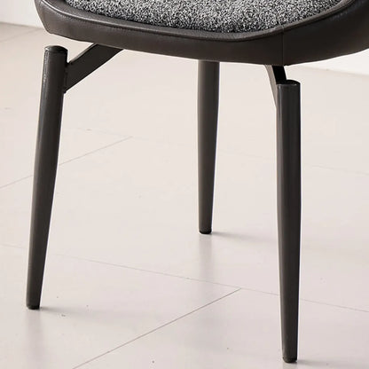 Chaise de salle à manger moderne rembourrée, dossier ouvert et sans accoudoirs