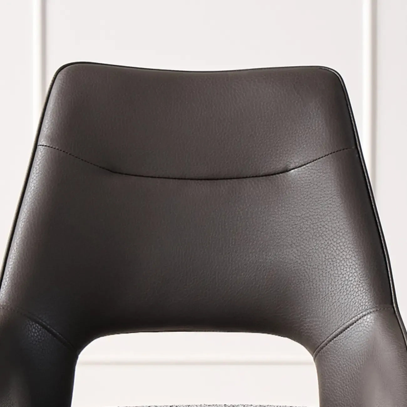 Chaise de salle à manger moderne rembourrée, dossier ouvert et sans accoudoirs