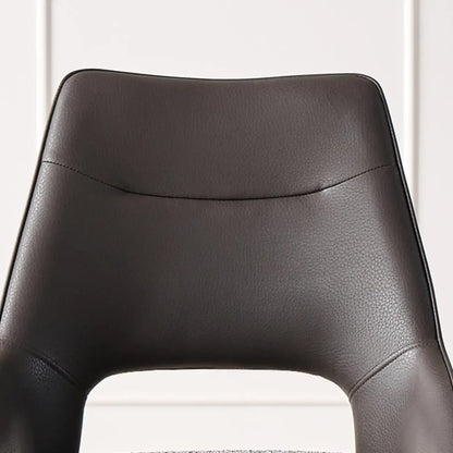 Chaise de salle à manger moderne rembourrée, dossier ouvert et sans accoudoirs