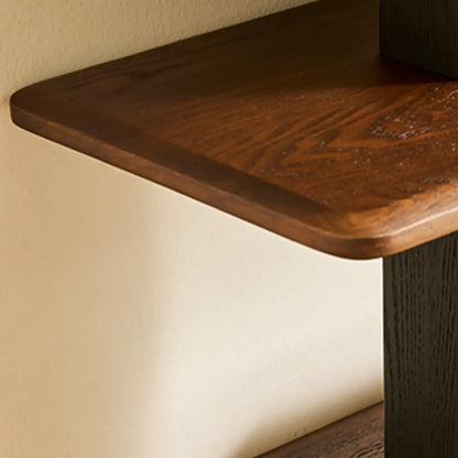 Bibliothèque verticale élégante en bois de frêne à dos ouvert