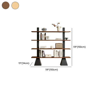 Bibliothèque verticale élégante en bois de frêne à dos ouvert