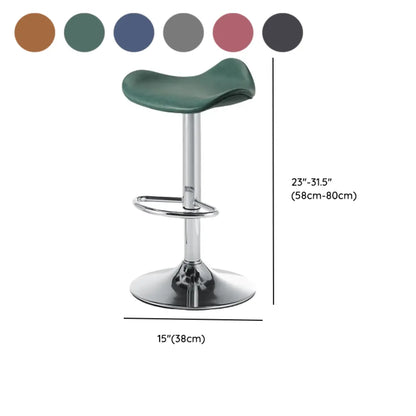 Tabourets de bar modernes pivotants en cuir sans dossier, réglables