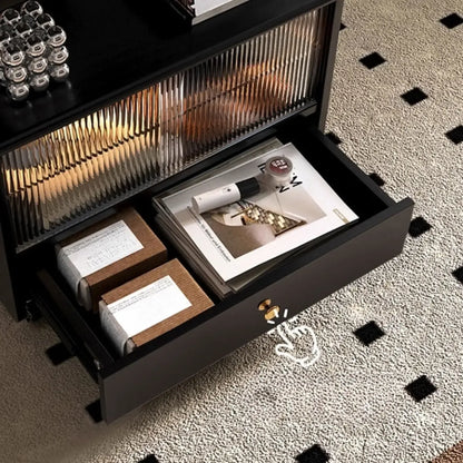 Table basse roulante moderne réglable en bois brun noyer