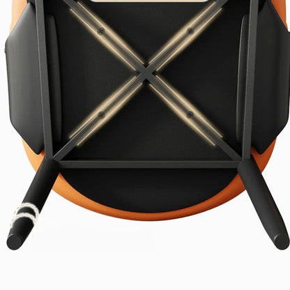 Chaise de salle à manger moderne et glamour en cuir rembourrée