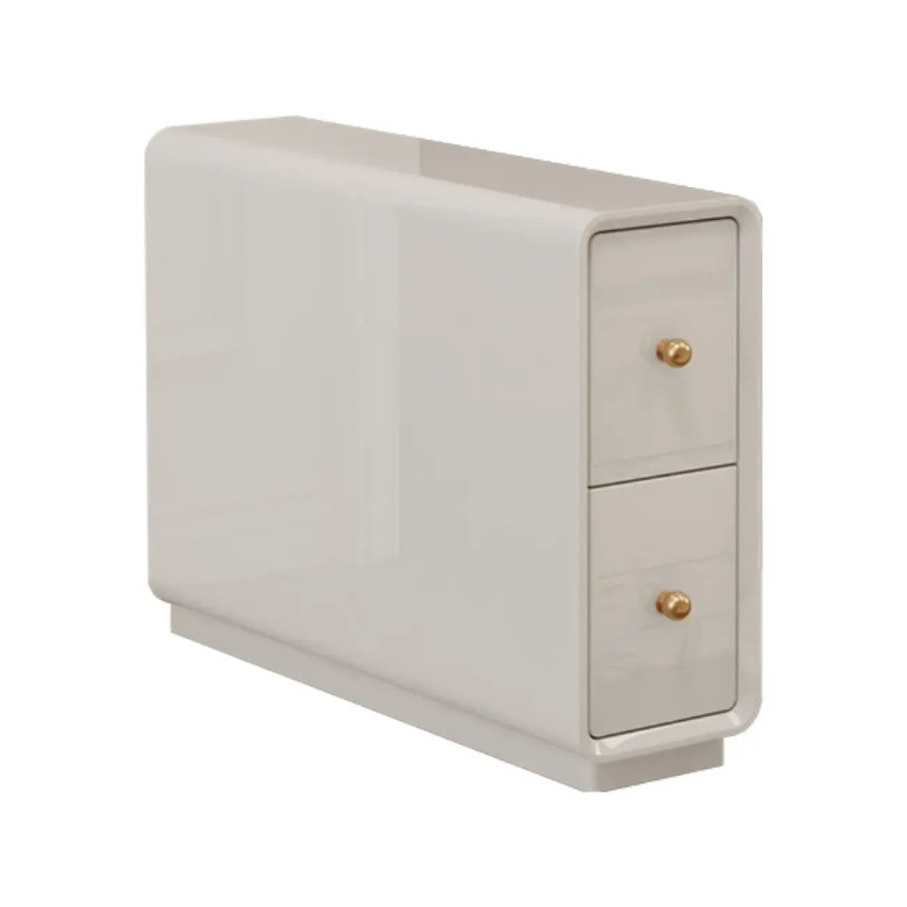 Table d'appoint rectangulaire étroite en bois de noyer avec tiroirs