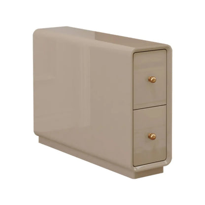 Table d'appoint rectangulaire étroite en bois de noyer avec tiroirs