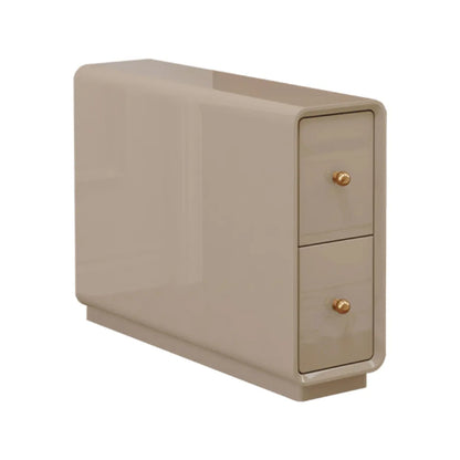 Table d'appoint rectangulaire étroite en bois de noyer avec tiroirs