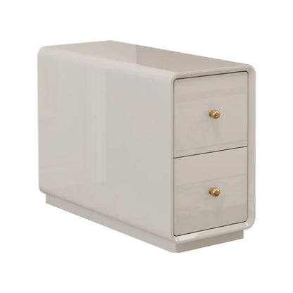 Table d'appoint rectangulaire étroite en bois de noyer avec tiroirs