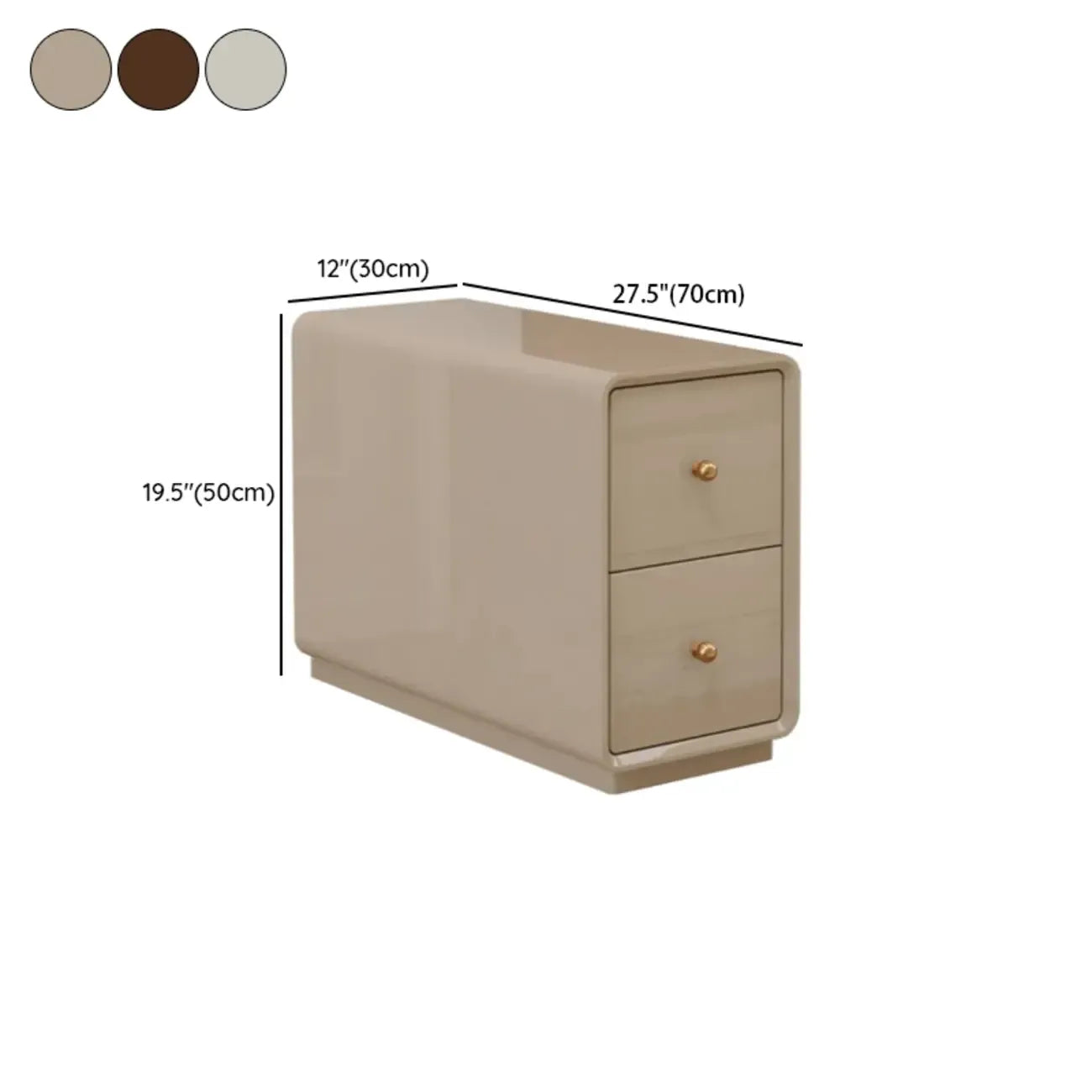 Table d'appoint rectangulaire étroite en bois de noyer avec tiroirs