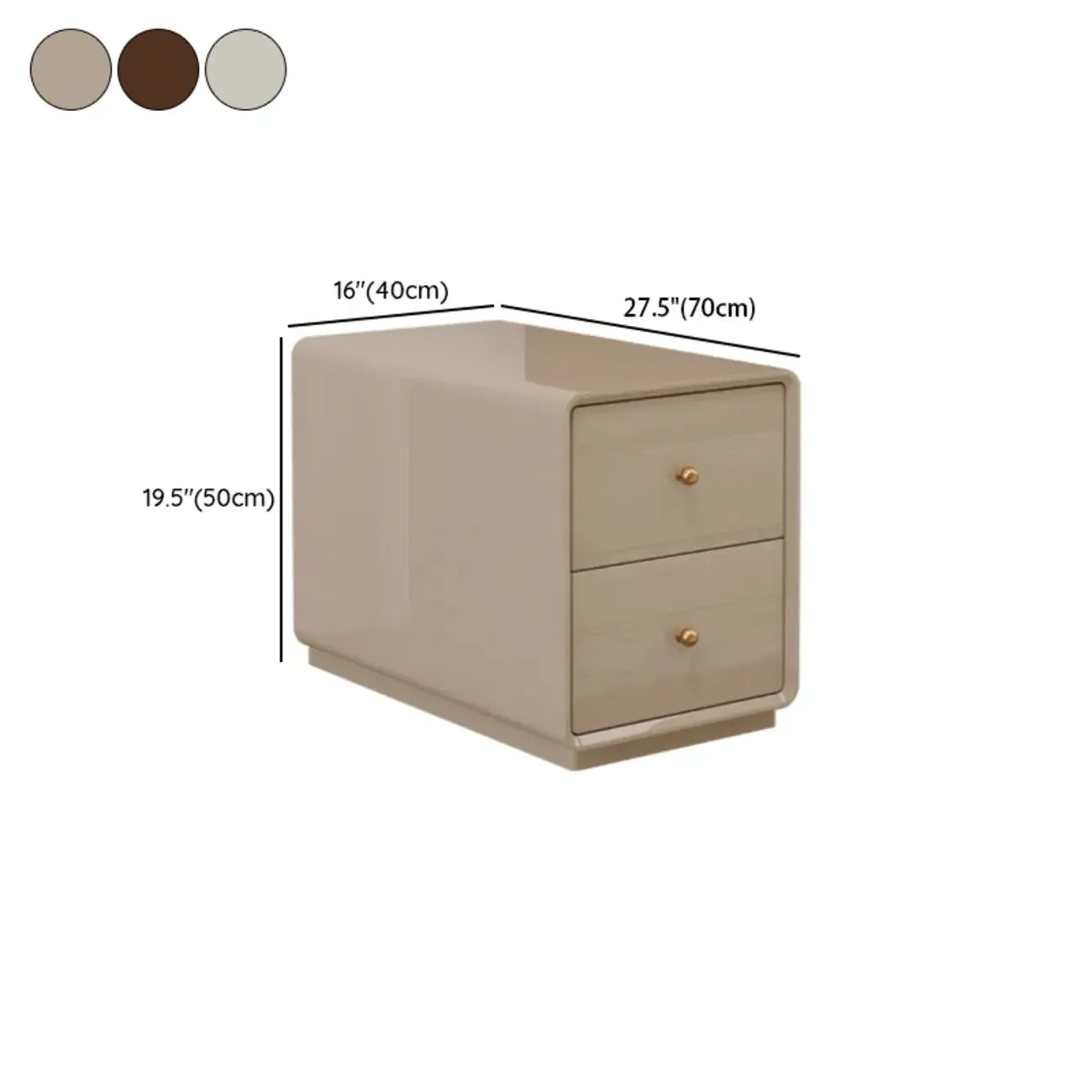 Table d'appoint rectangulaire étroite en bois de noyer avec tiroirs