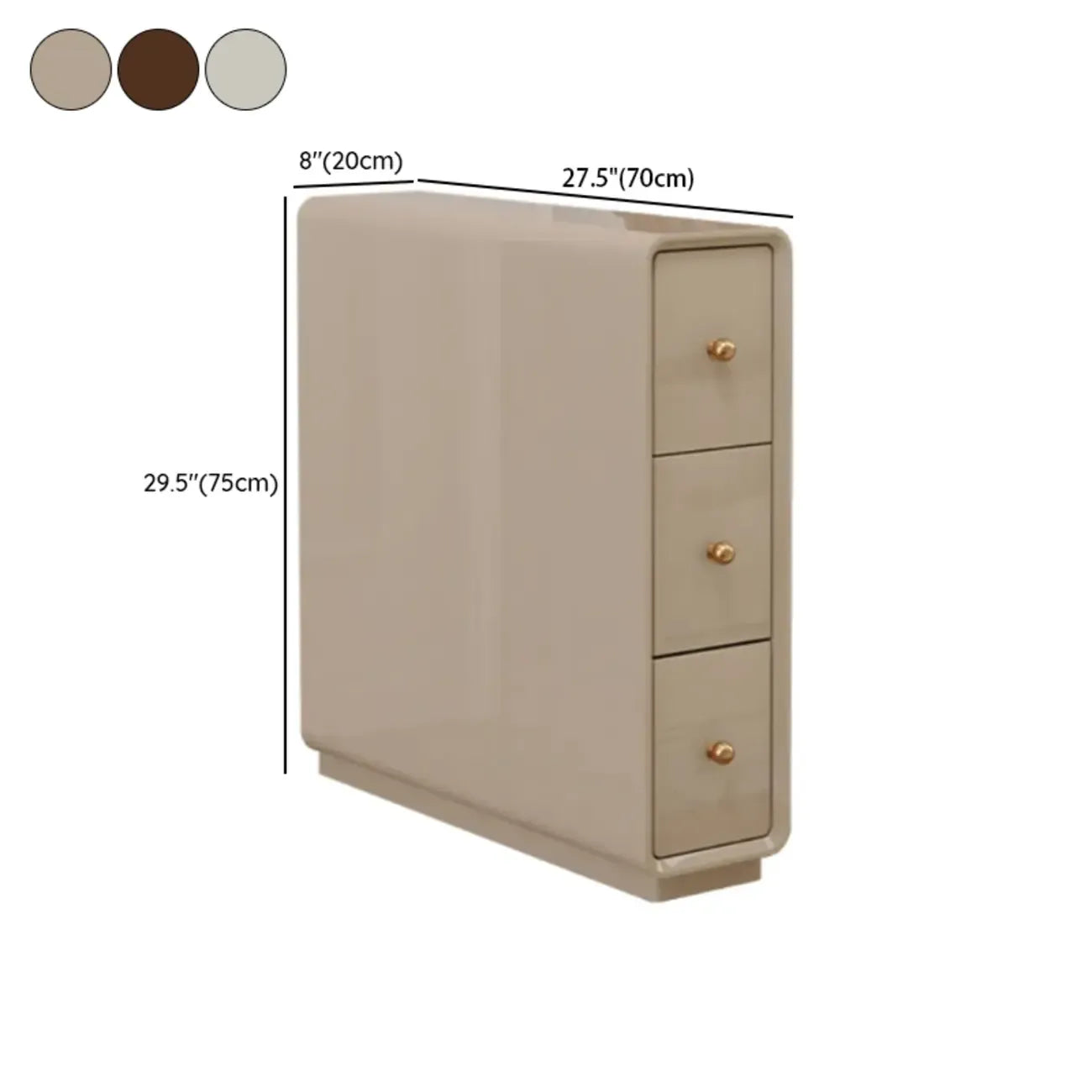 Table d'appoint rectangulaire étroite en bois de noyer avec tiroirs