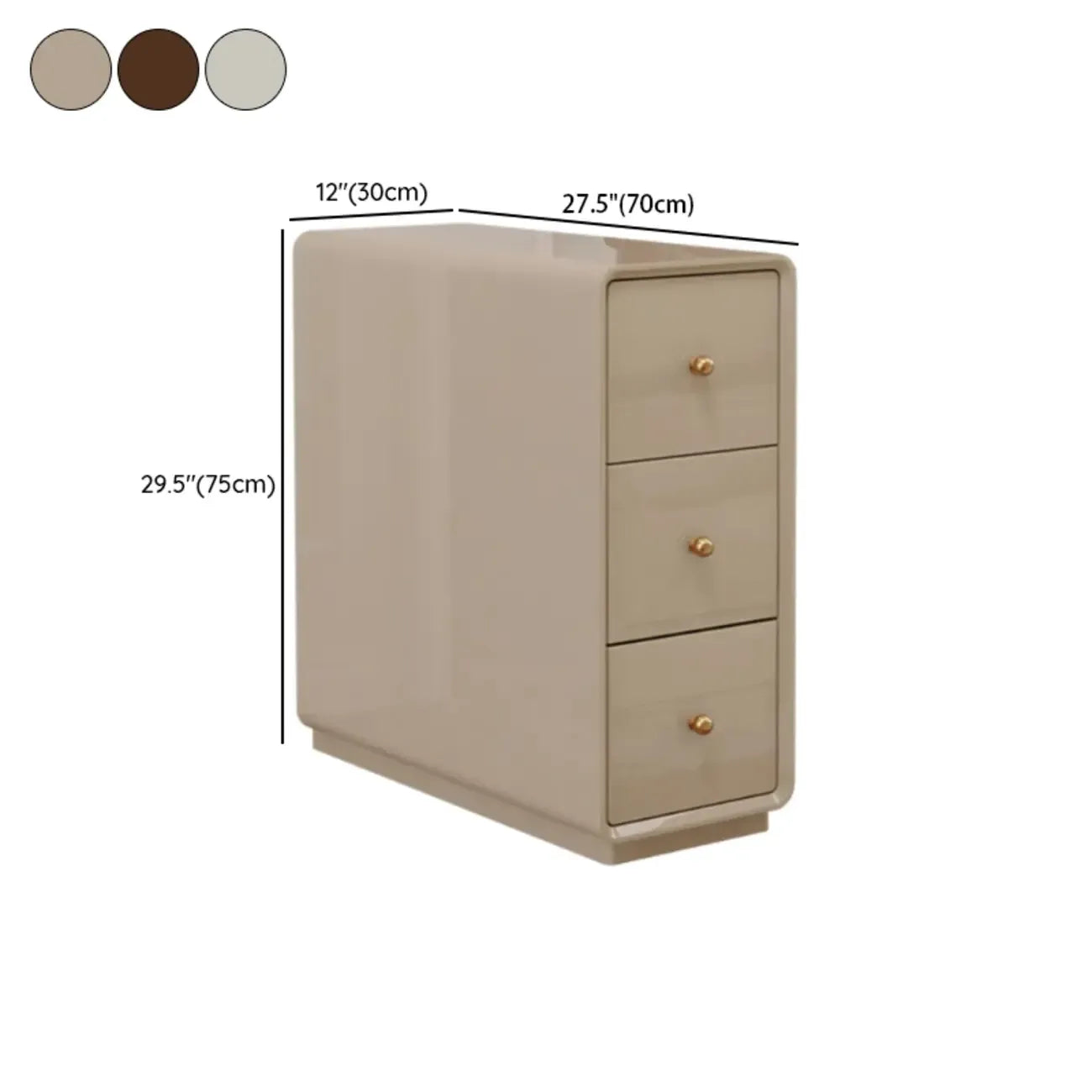 Table d'appoint rectangulaire étroite en bois de noyer avec tiroirs