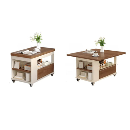 Table d'appoint moderne, élégante et polyvalente en bois avec roulettes