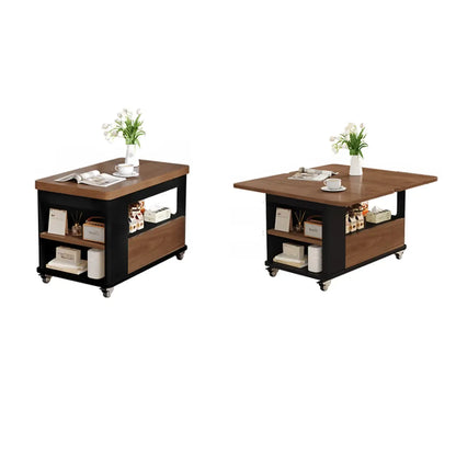 Table d'appoint moderne, élégante et polyvalente en bois avec roulettes