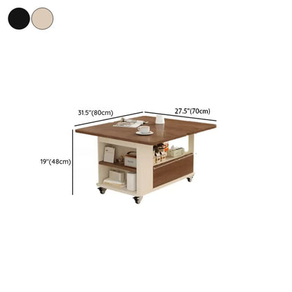 Table d'appoint moderne, élégante et polyvalente en bois avec roulettes