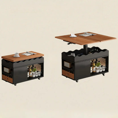 Petite table d'appoint pliable en bois blanc moderne à roulettes