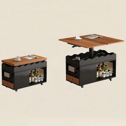 Petite table d'appoint pliable en bois blanc moderne à roulettes