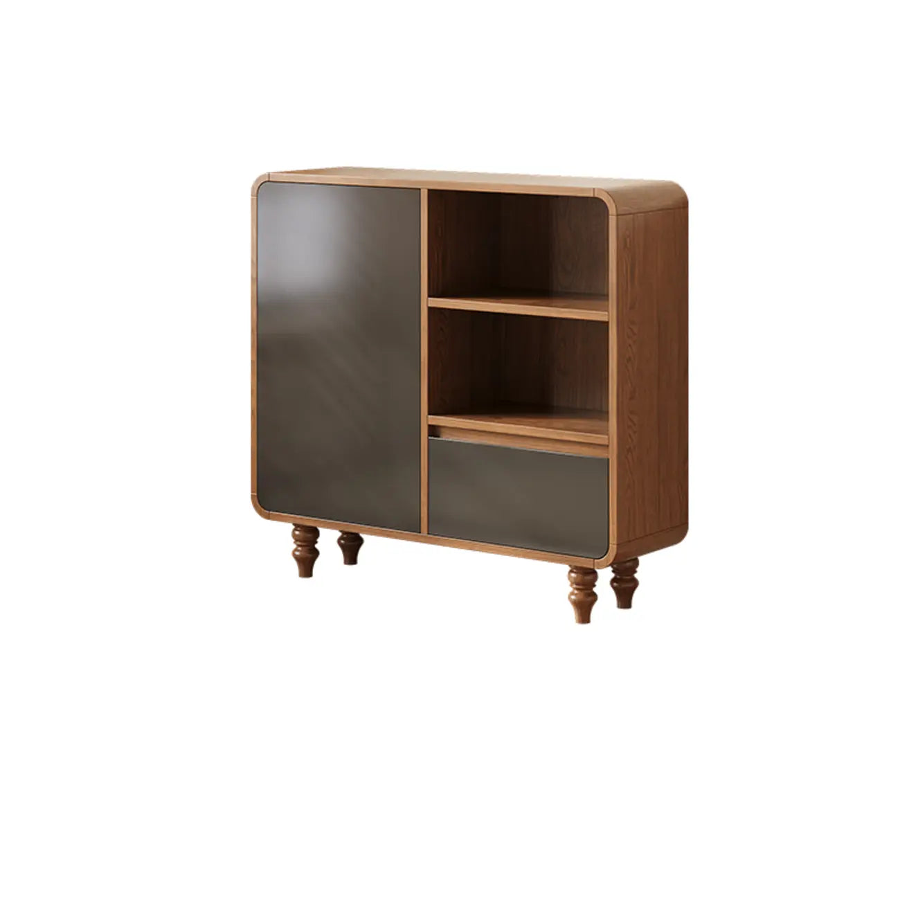 Bibliothèque verticale en bois de style moderne du milieu du siècle