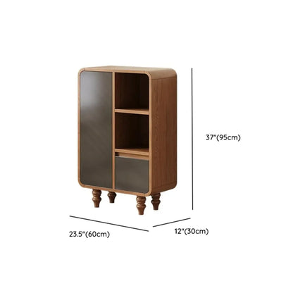 Bibliothèque verticale en bois de style moderne du milieu du siècle