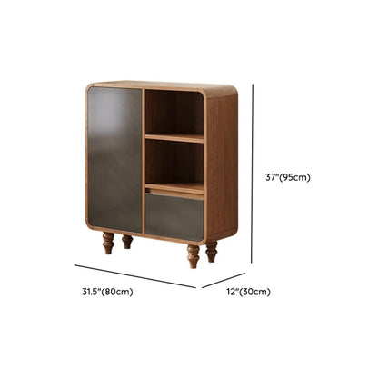 Bibliothèque verticale en bois de style moderne du milieu du siècle