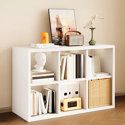 Bibliothèque cubique moderne en acier avec bacs en tissu