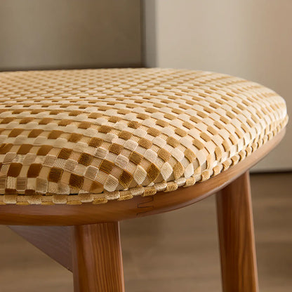 Chaise de salle à manger moderne sans accoudoirs, en bois massif rembourrée