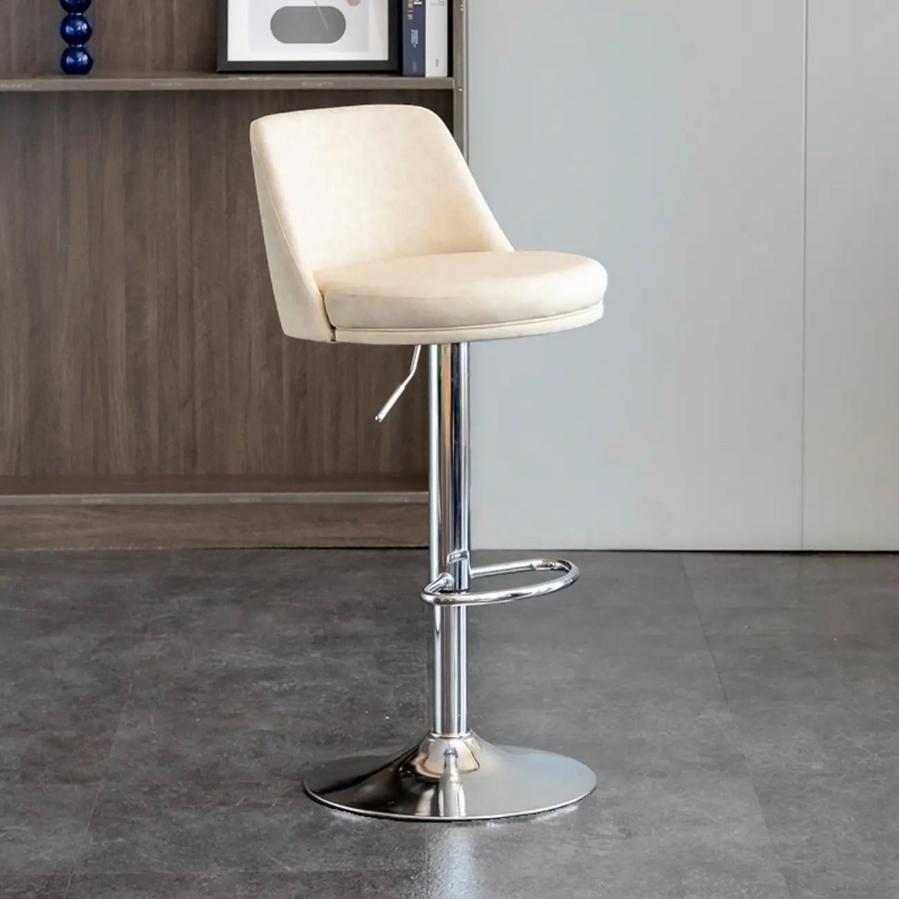Tabourets de bar modernes pivotants en cuir réglables
