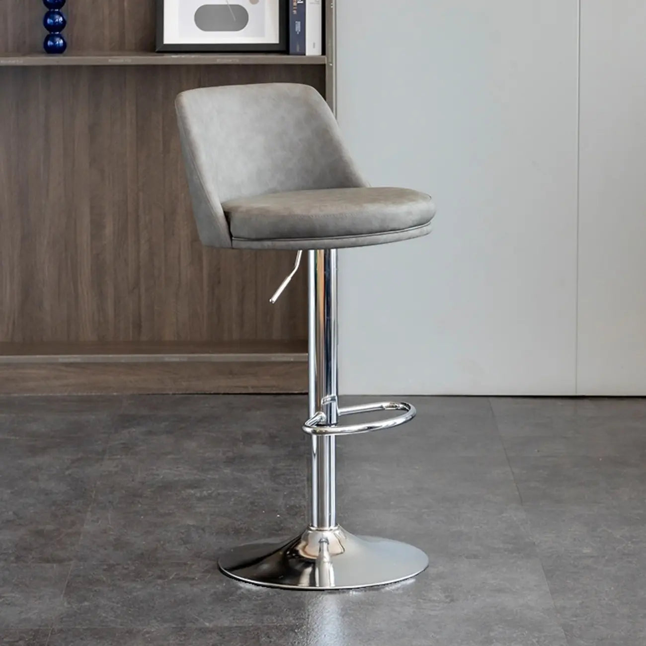 Tabourets de bar modernes pivotants en cuir réglables