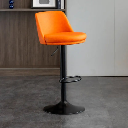 Tabourets de bar modernes pivotants en cuir réglables