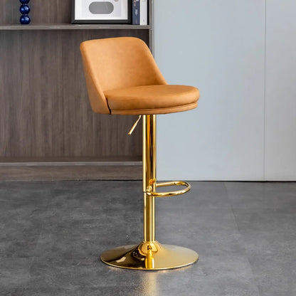 Tabourets de bar modernes pivotants en cuir réglables