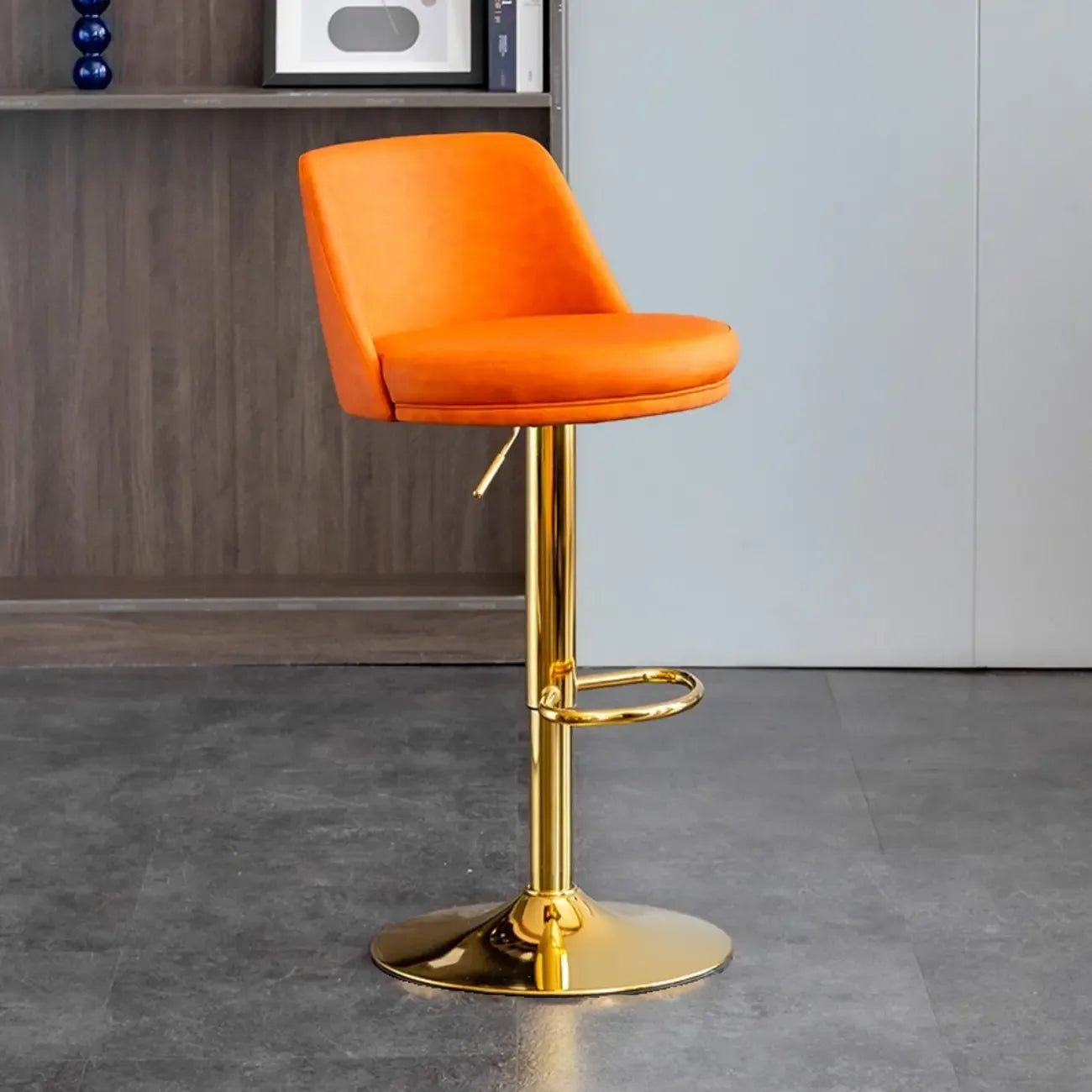 Tabourets de bar modernes pivotants en cuir réglables