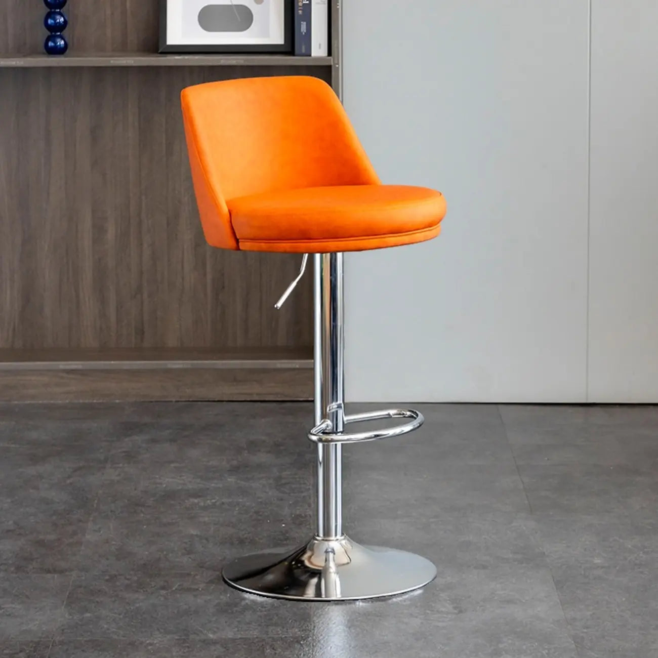 Tabourets de bar modernes pivotants en cuir réglables